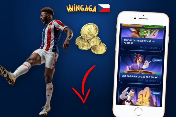 Hráč na mobilu vkládá WinGaga promo kód do registračního pole aplikace Wingaga Casino