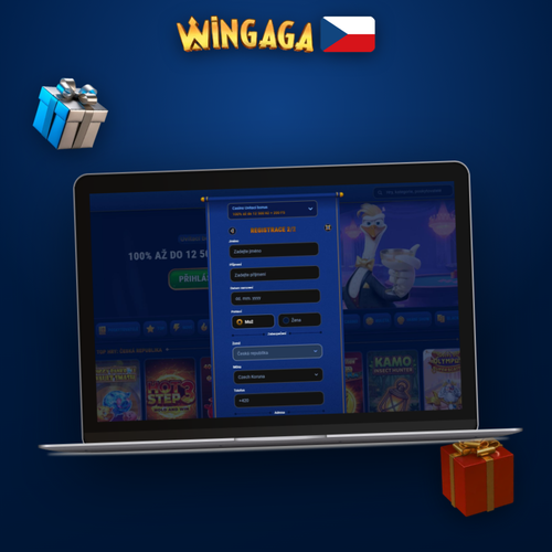 Wingaga Casino CZ registrace na notebooku a mobilu – začněte hrát během pár minut
