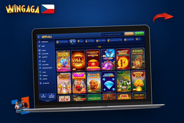 Wingaga Casino desktop klient s automatickou aktualizací – ikona průběhu update