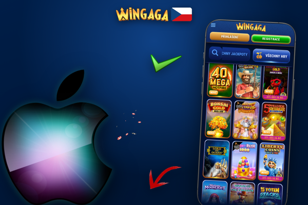Biometrické přihlášení jedním dotekem v mobilní aplikaci Wingaga Casino