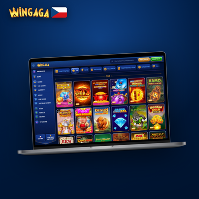 Wingaga Casino v prohlížeči PC bez instalace – ikona okna s adresním řádkem
