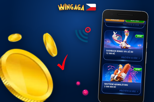 Symbol 18+ a zodpovědné hraní vedle loga Wingaga Casino s licencí Curaçao